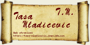 Tasa Mladićević vizit kartica